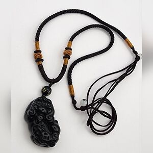 Black Obsidian Pendant Necklace